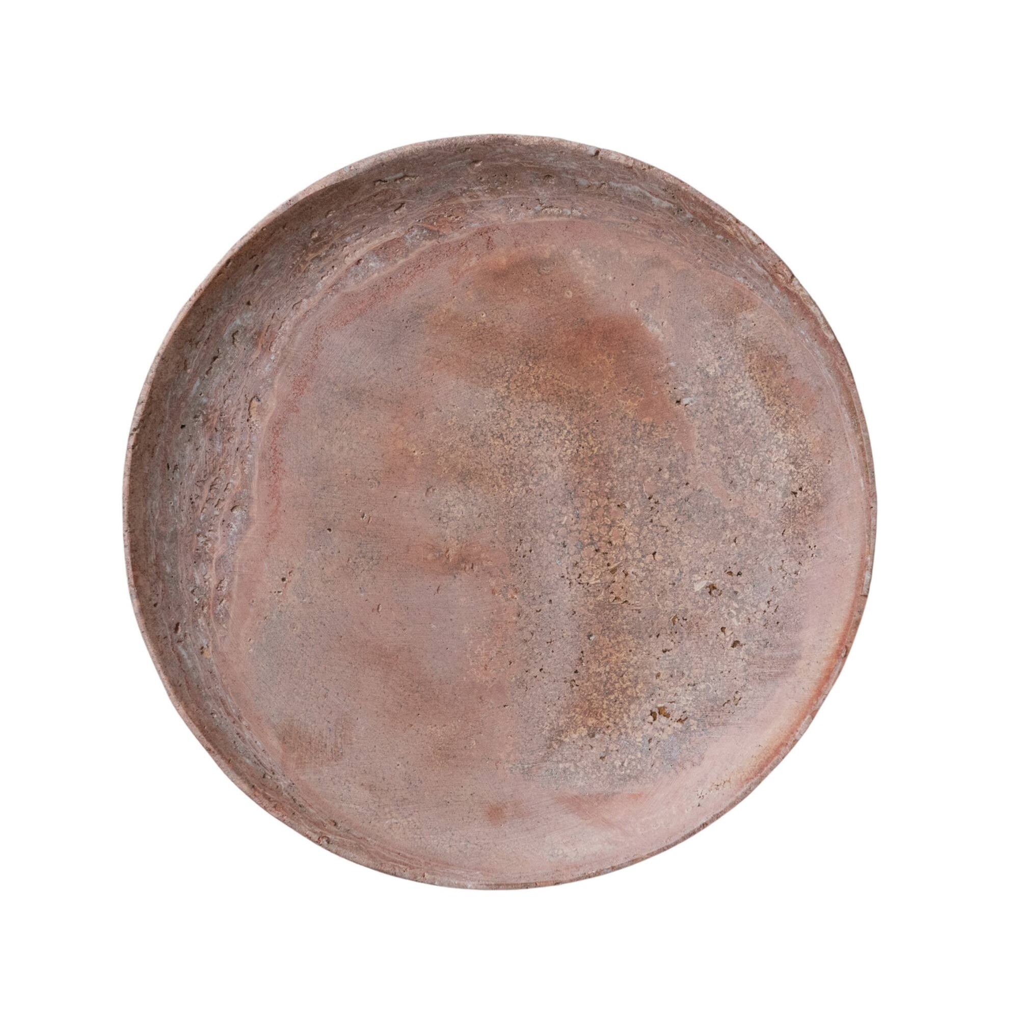 Hello Honey® 12" Red Travertine Elegance Food Tray
